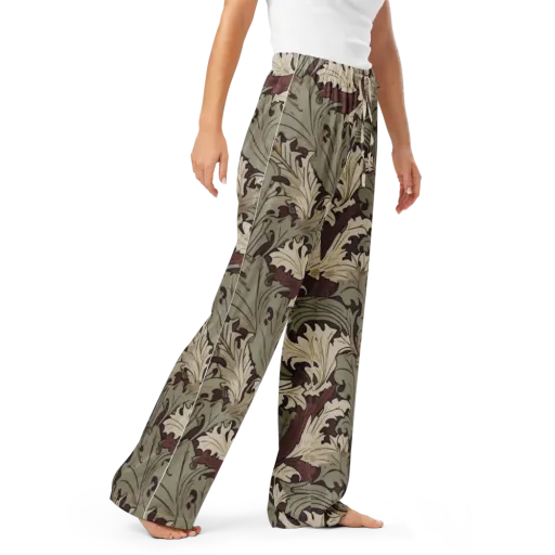 Velvet Foliate on a Women's Pajama Pants