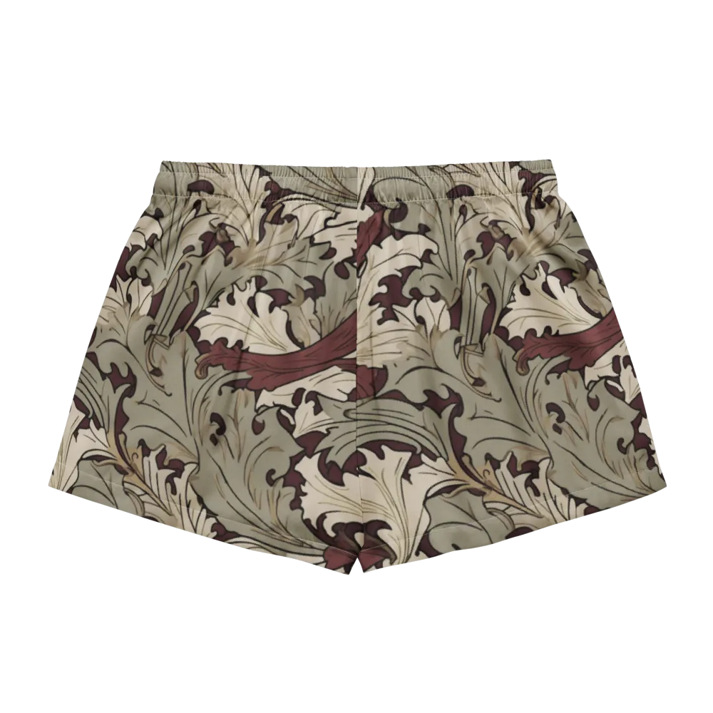 Velvet Foliate on Women's Pajama Shorts — Back