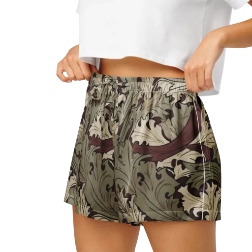Velvet Foliate on a Women's Pajama Shorts
