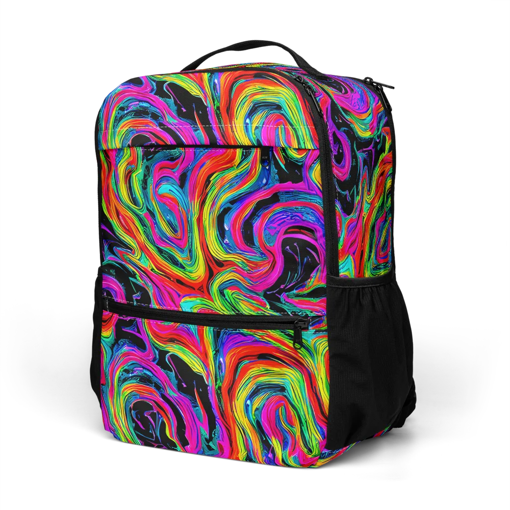 Fluorescent Current on Utility Backpack — Left Front