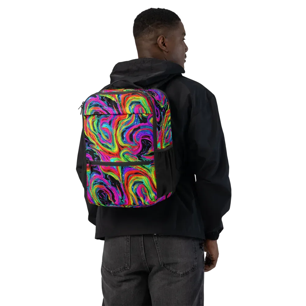 Fluorescent Current on Utility Backpack — Back