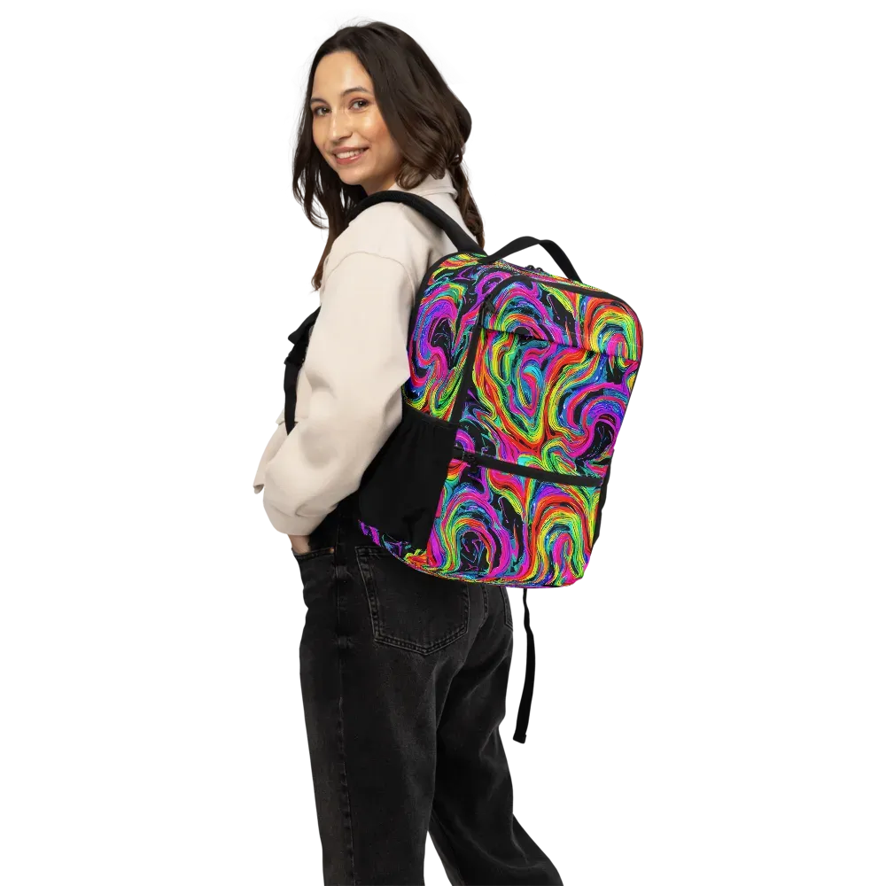 Fluorescent Current on Utility Backpack — Back