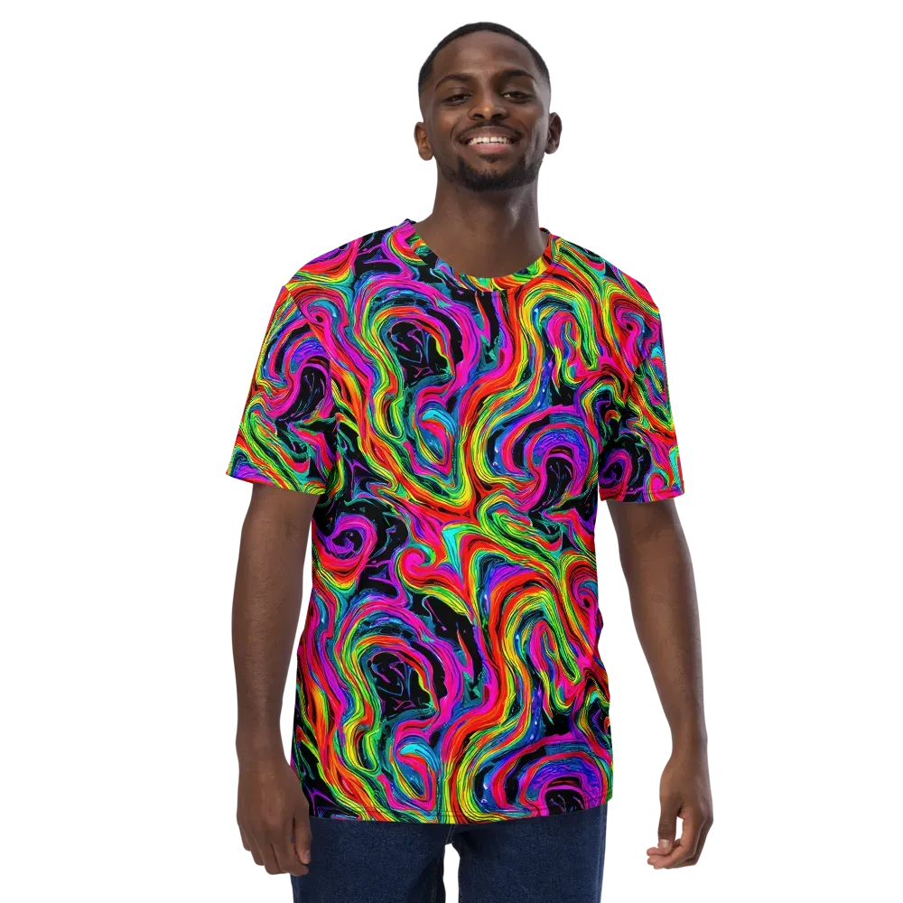 Fluorescent Current on Men's Crew Neck T-Shirt — Front
