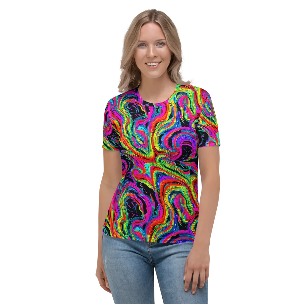 Fluorescent Current on Women's Crew Neck T-Shirt — Front
