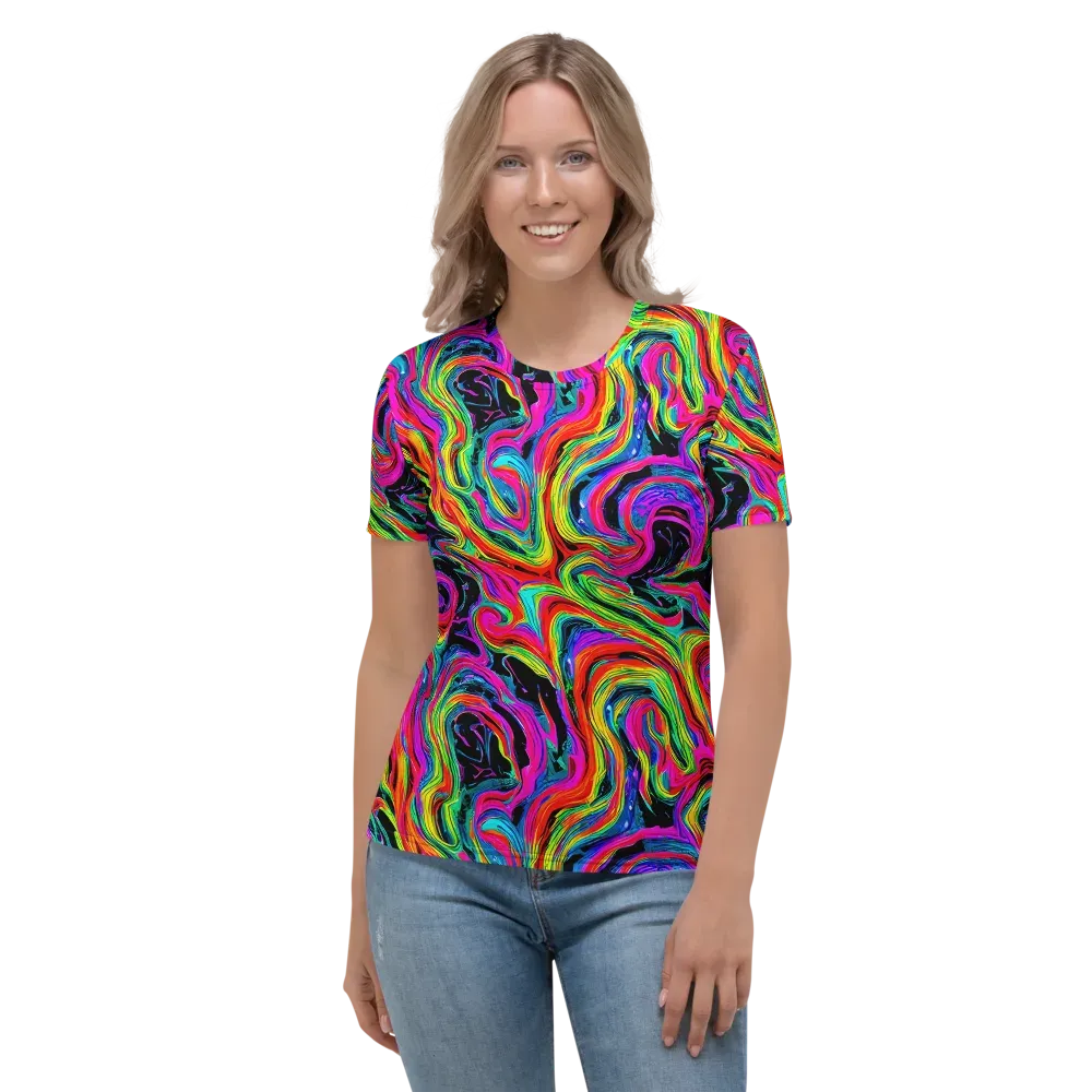 Fluorescent Current on Women's Crew Neck T-Shirt — Front