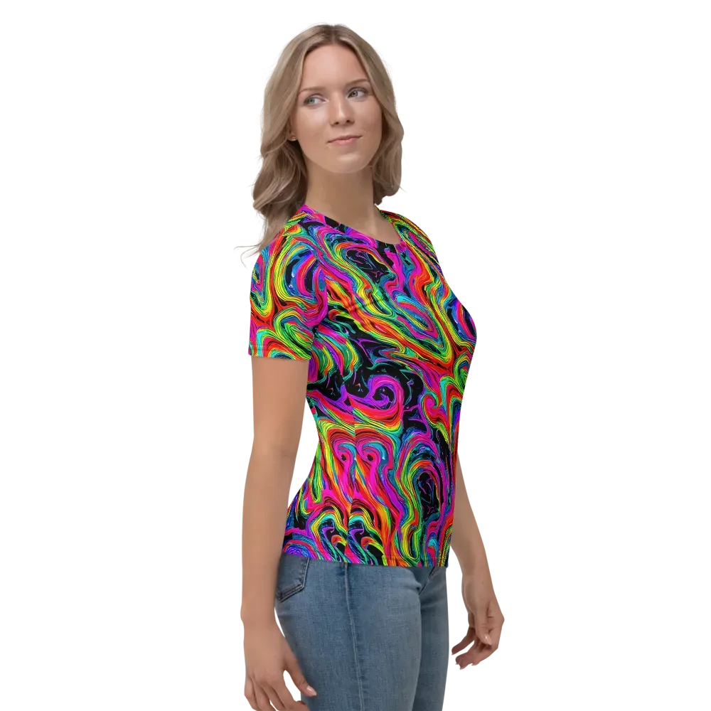 Fluorescent Current on Women's Crew Neck T-Shirt — Right