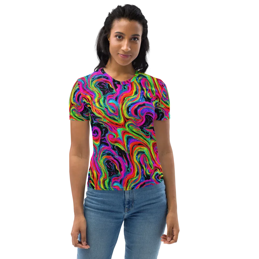 Fluorescent Current on Women's Crew Neck T-Shirt — Front