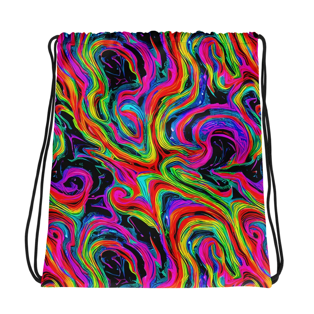 Fluorescent Current on Drawstring Bag — Photo