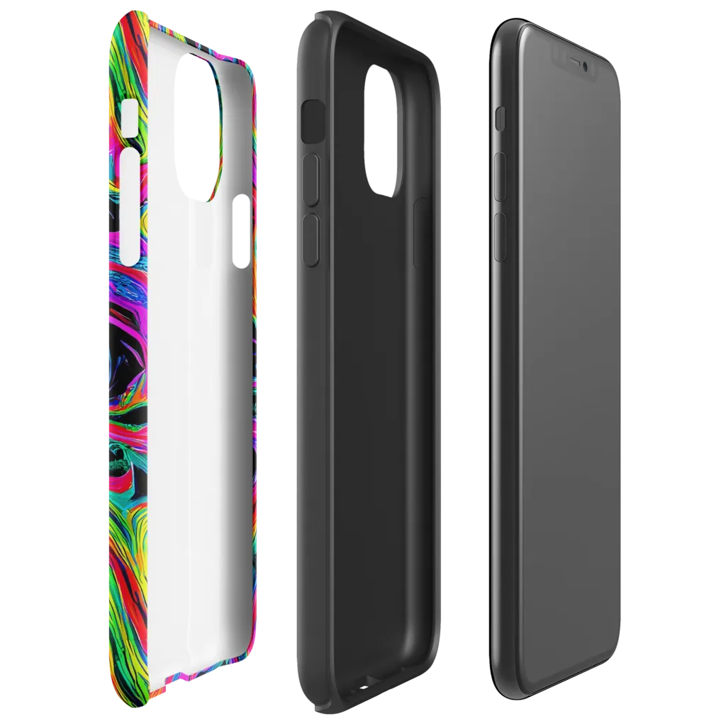 Fluorescent Current on Tough Case for iPhone® — Right