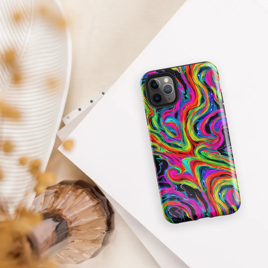 Fluorescent Current on Tough Case for iPhone® — Front