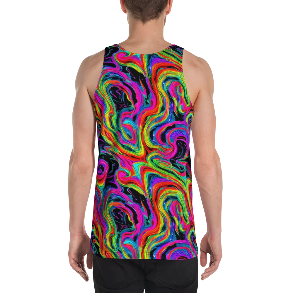 Fluorescent Current on Men's Tank Top — Back