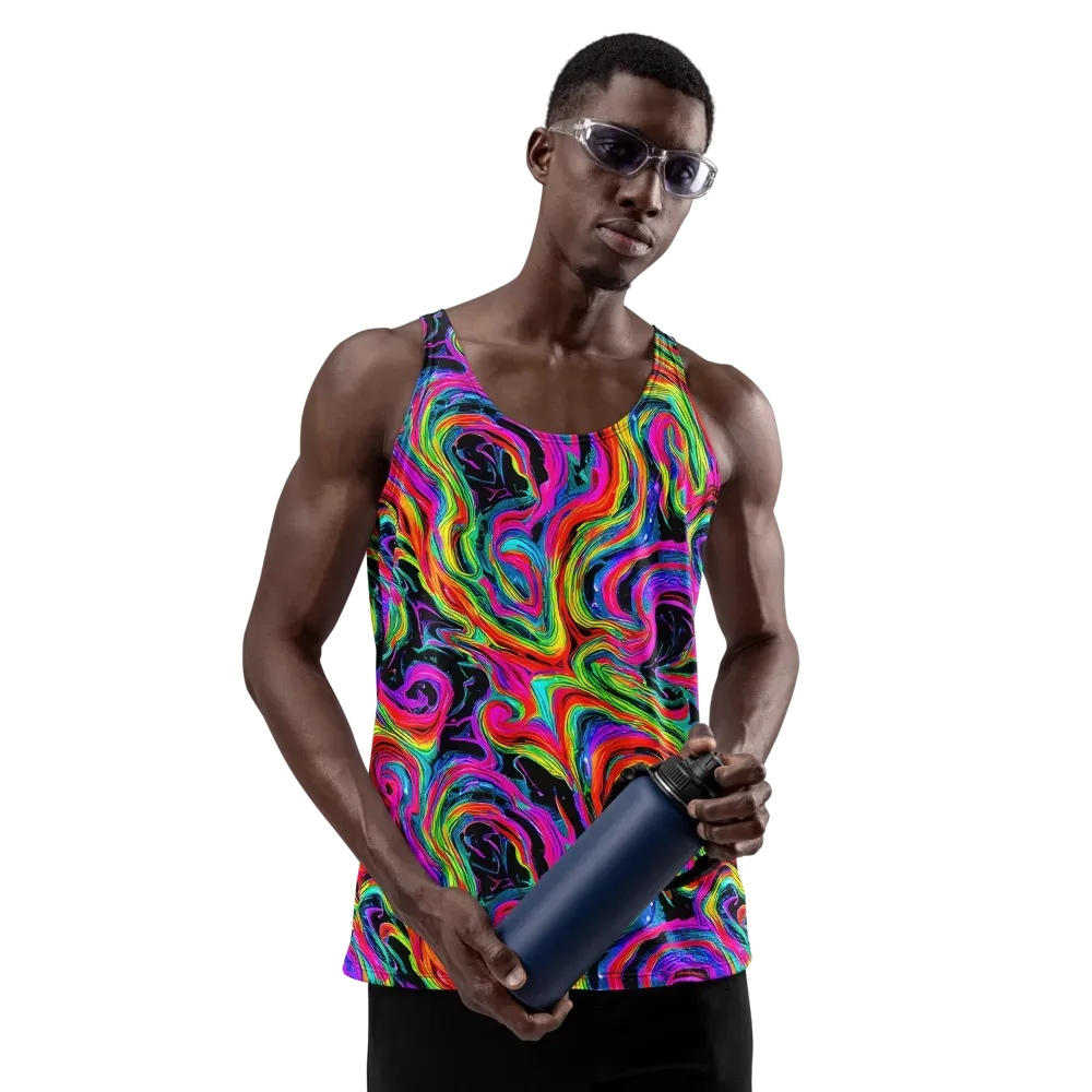 Fluorescent Current on Men's Tank Top — Front