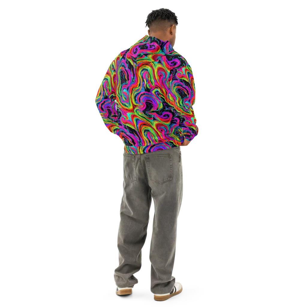 Fluorescent Current on Cotton Hoodie — Back