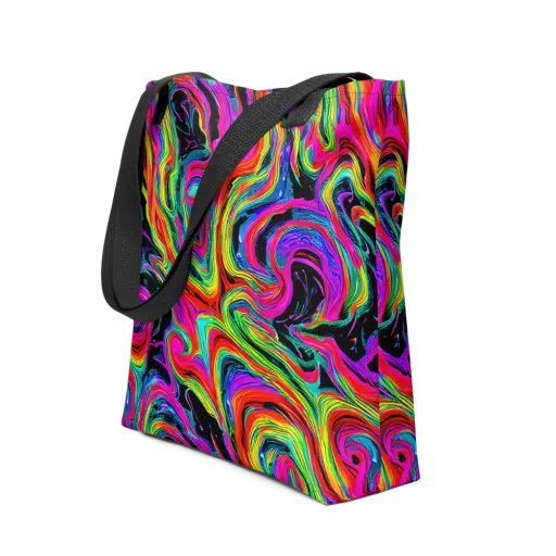 Fluorescent Current on a Tote Bag