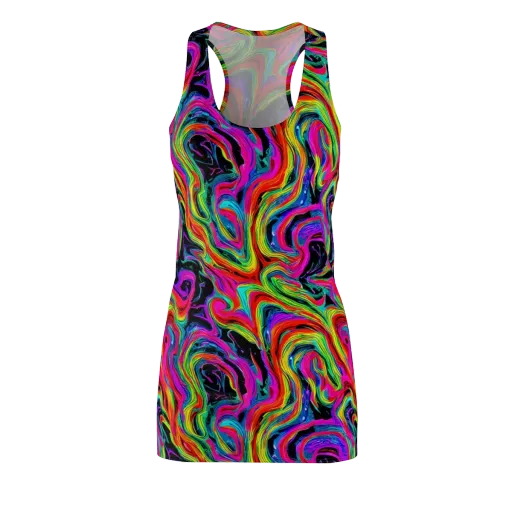 Fluorescent Current on a Racerback Dress