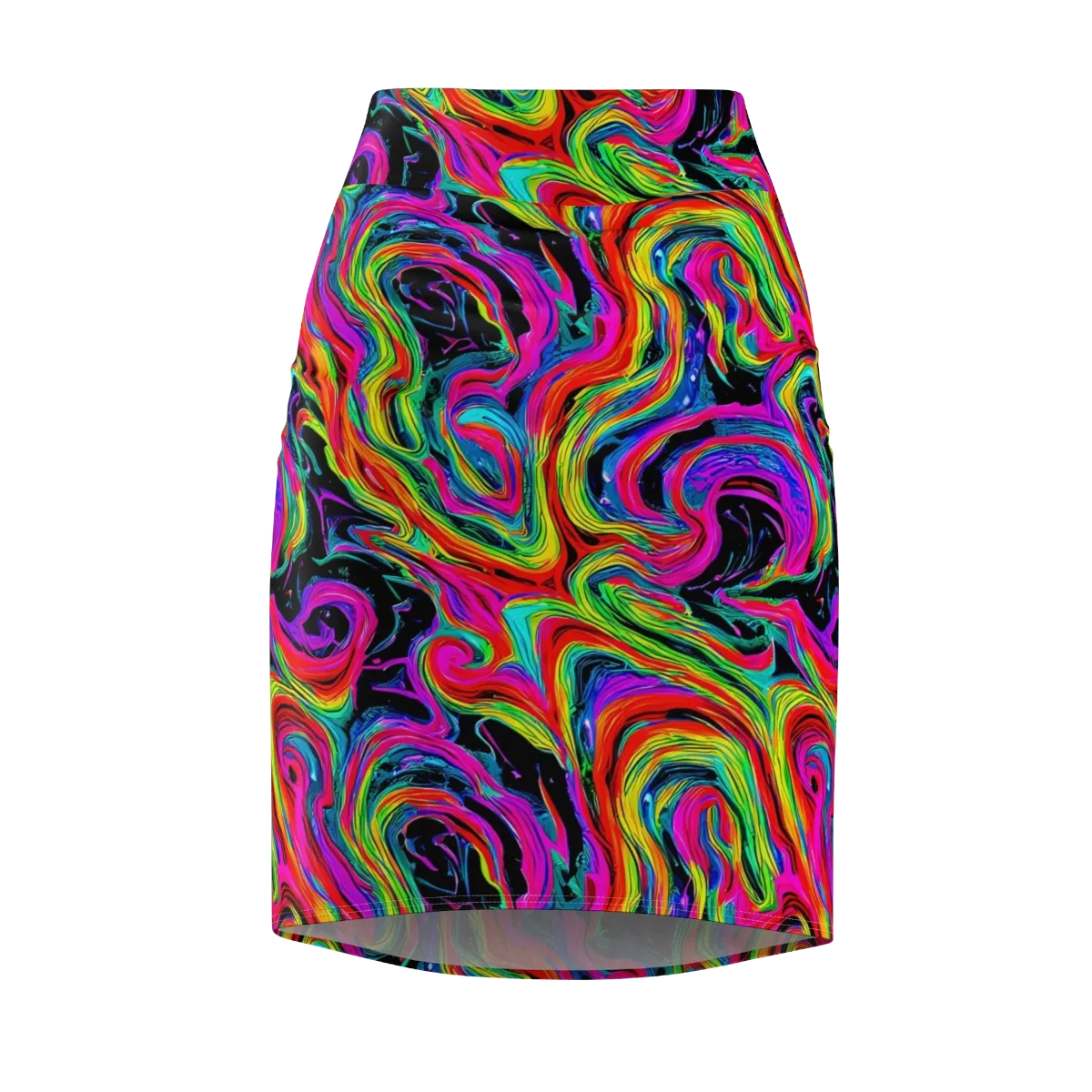 Fluorescent Current on Pencil Skirt — Front