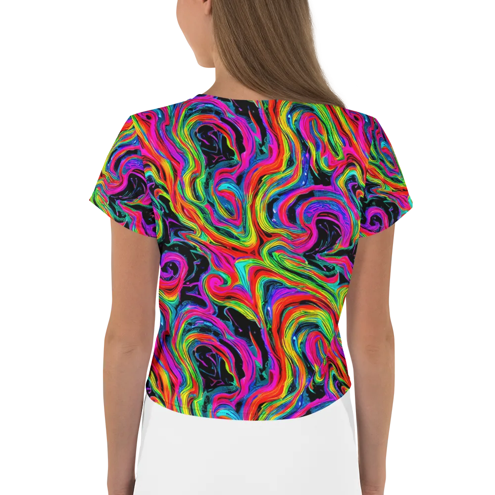 Fluorescent Current on Crop Tee — Back