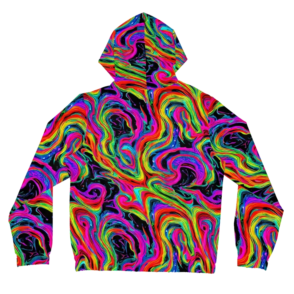 Fluorescent Current on Women's Full-Zip Hoodie — Back