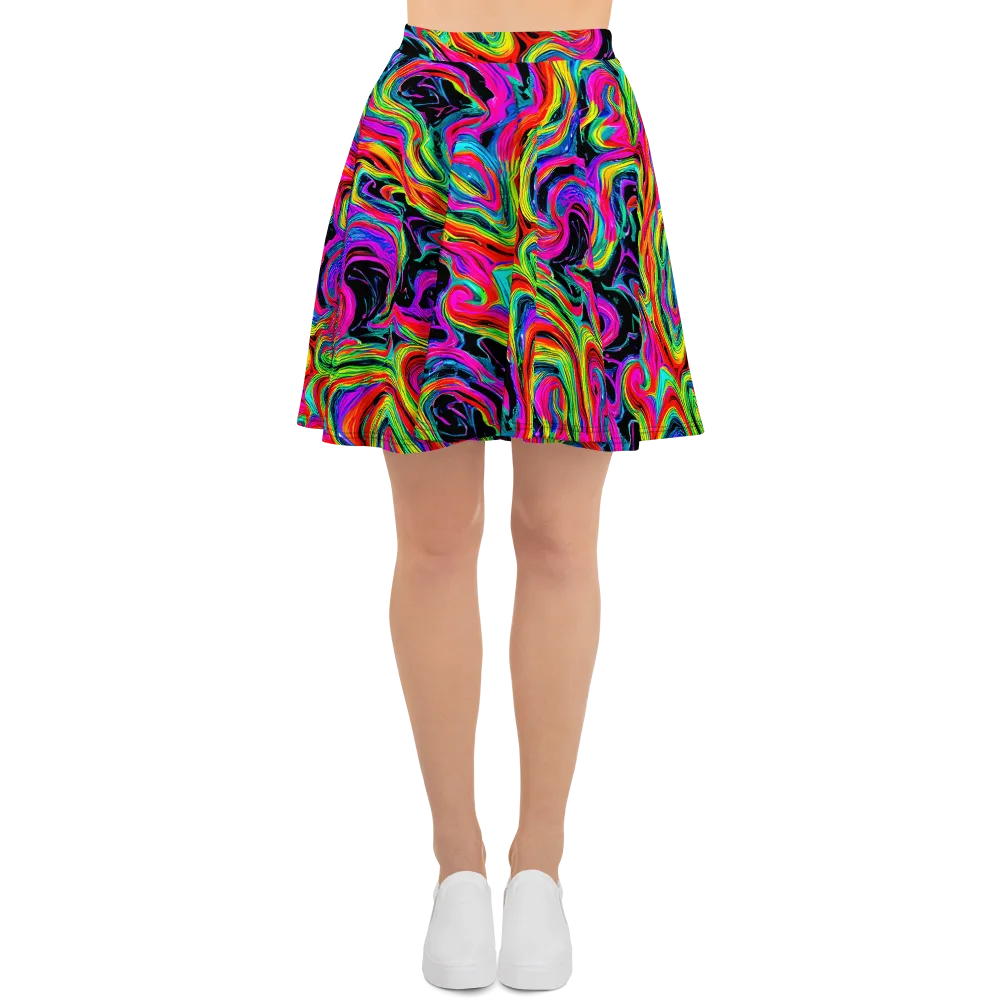 Fluorescent Current on Skater Skirt — Front
