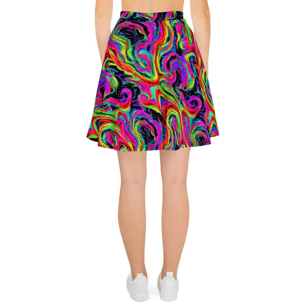 Fluorescent Current on Skater Skirt — Back