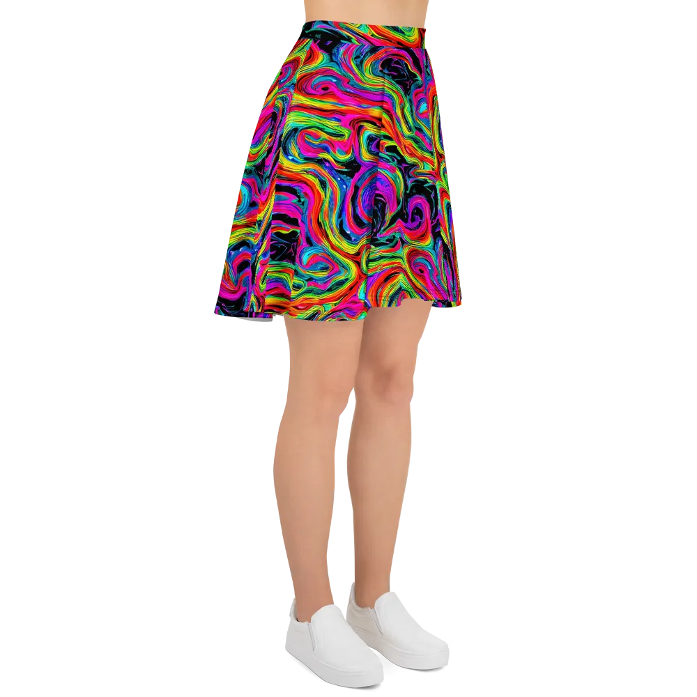 Fluorescent Current on Skater Skirt — Right