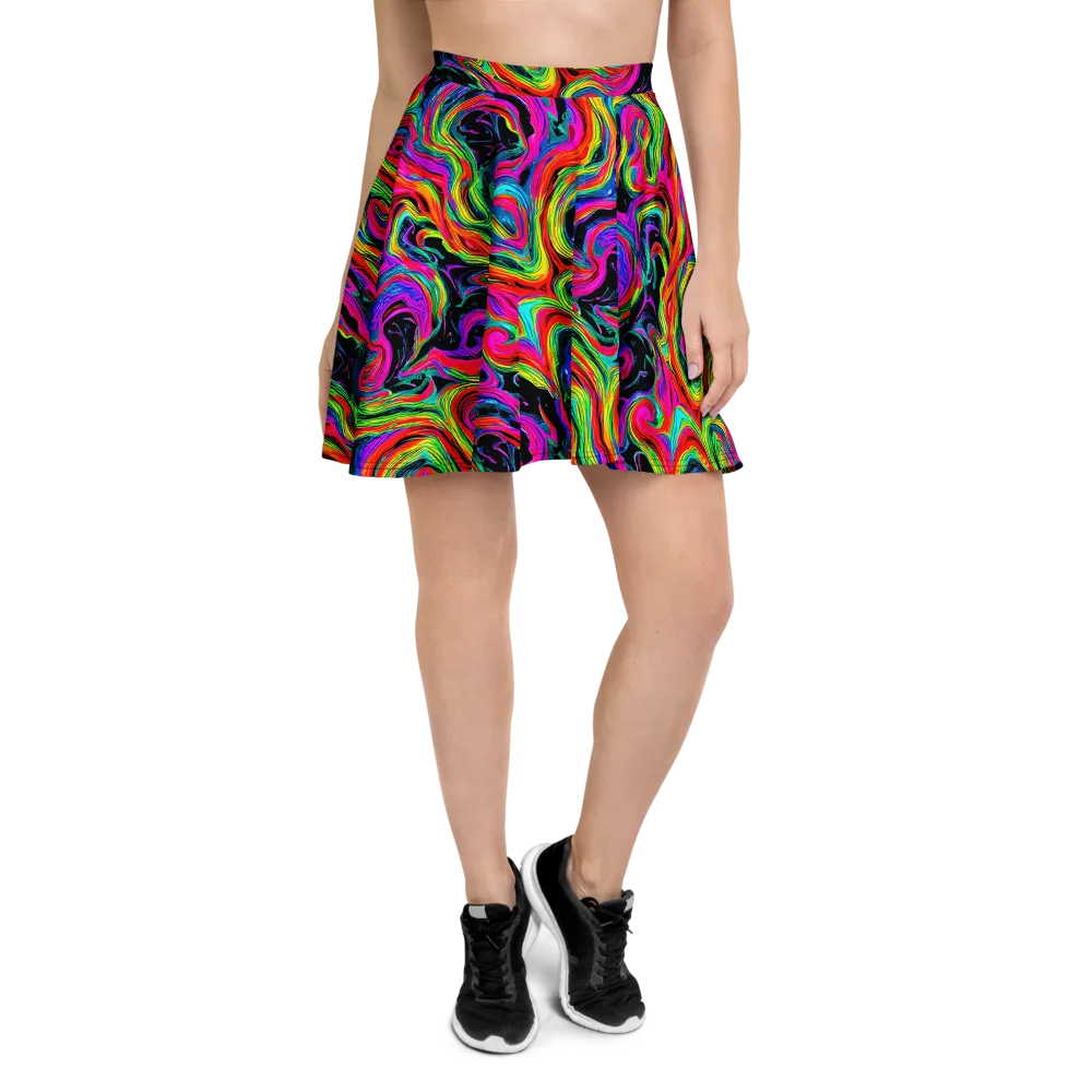 Fluorescent Current on Skater Skirt — Front
