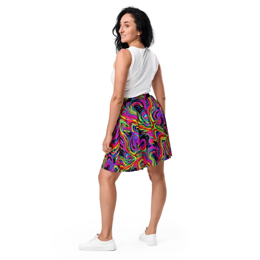 Fluorescent Current on Skater Skirt — Back