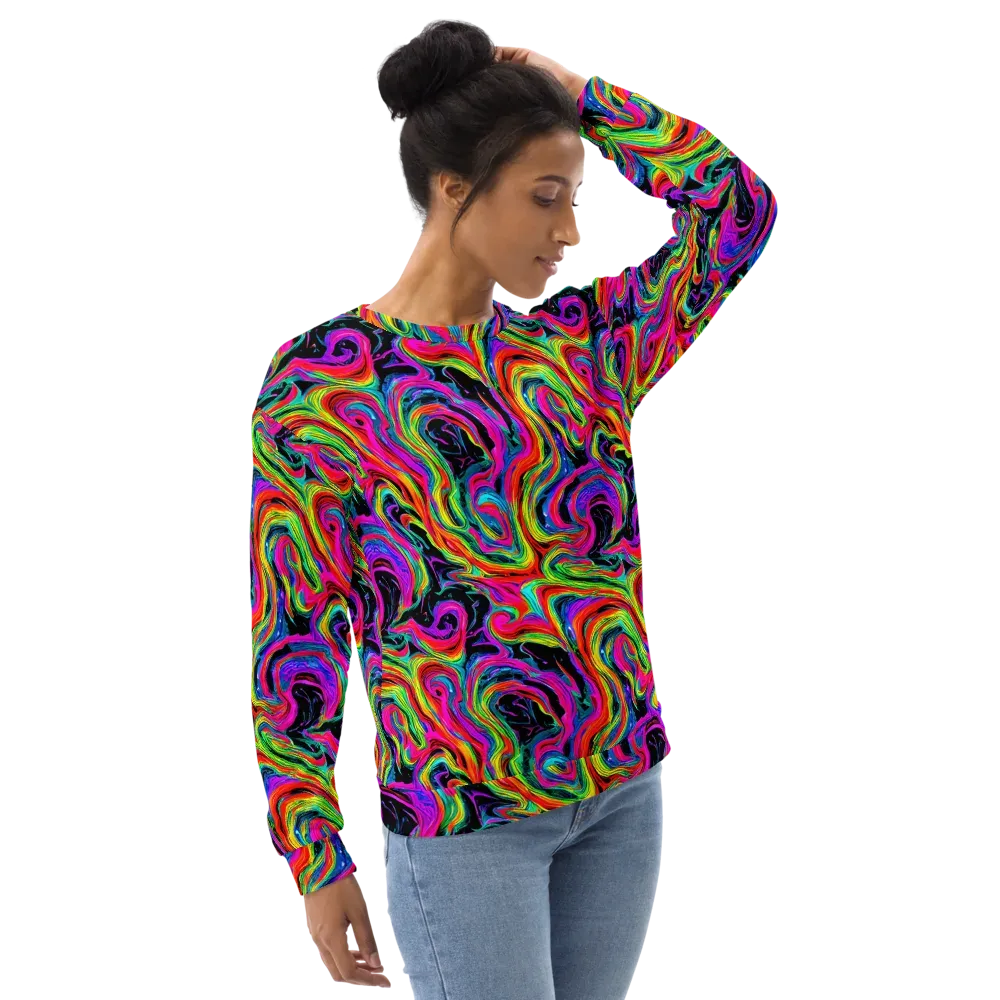 Fluorescent Current on Sweatshirt — Right Front