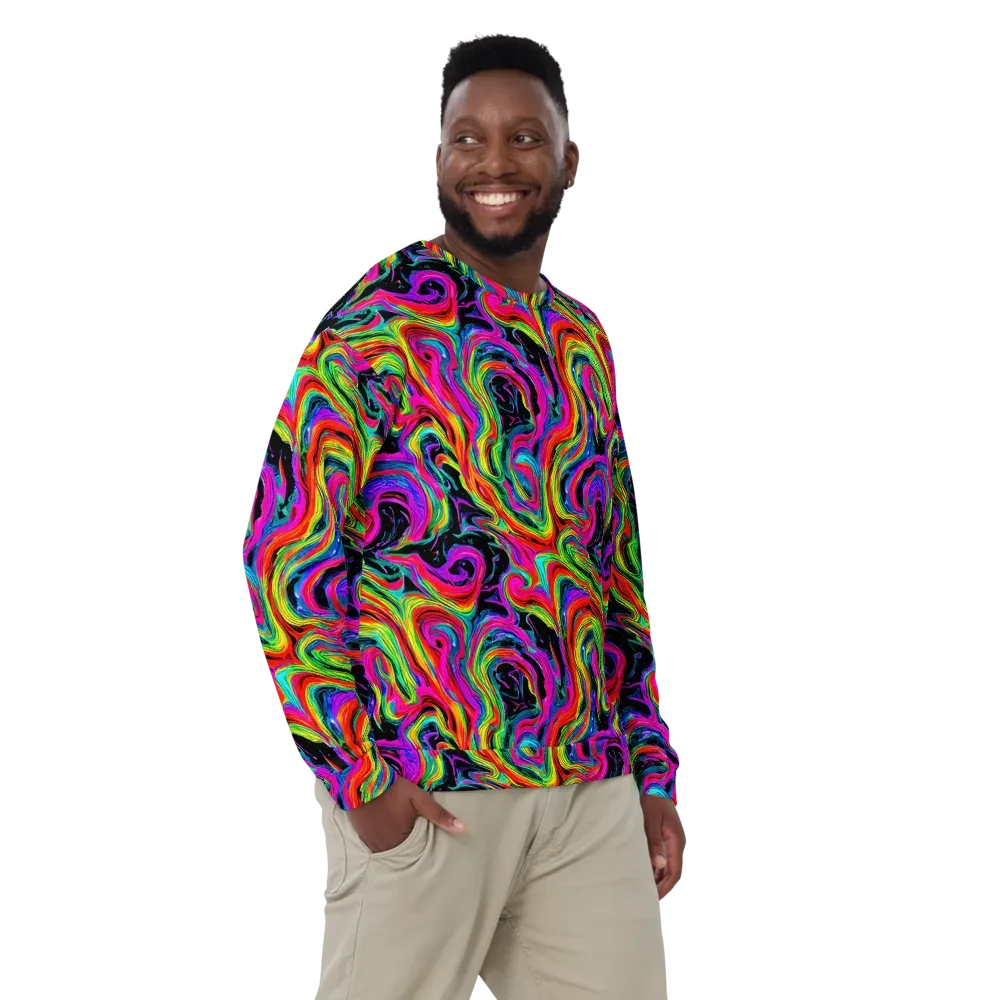 Fluorescent Current on Sweatshirt — Front