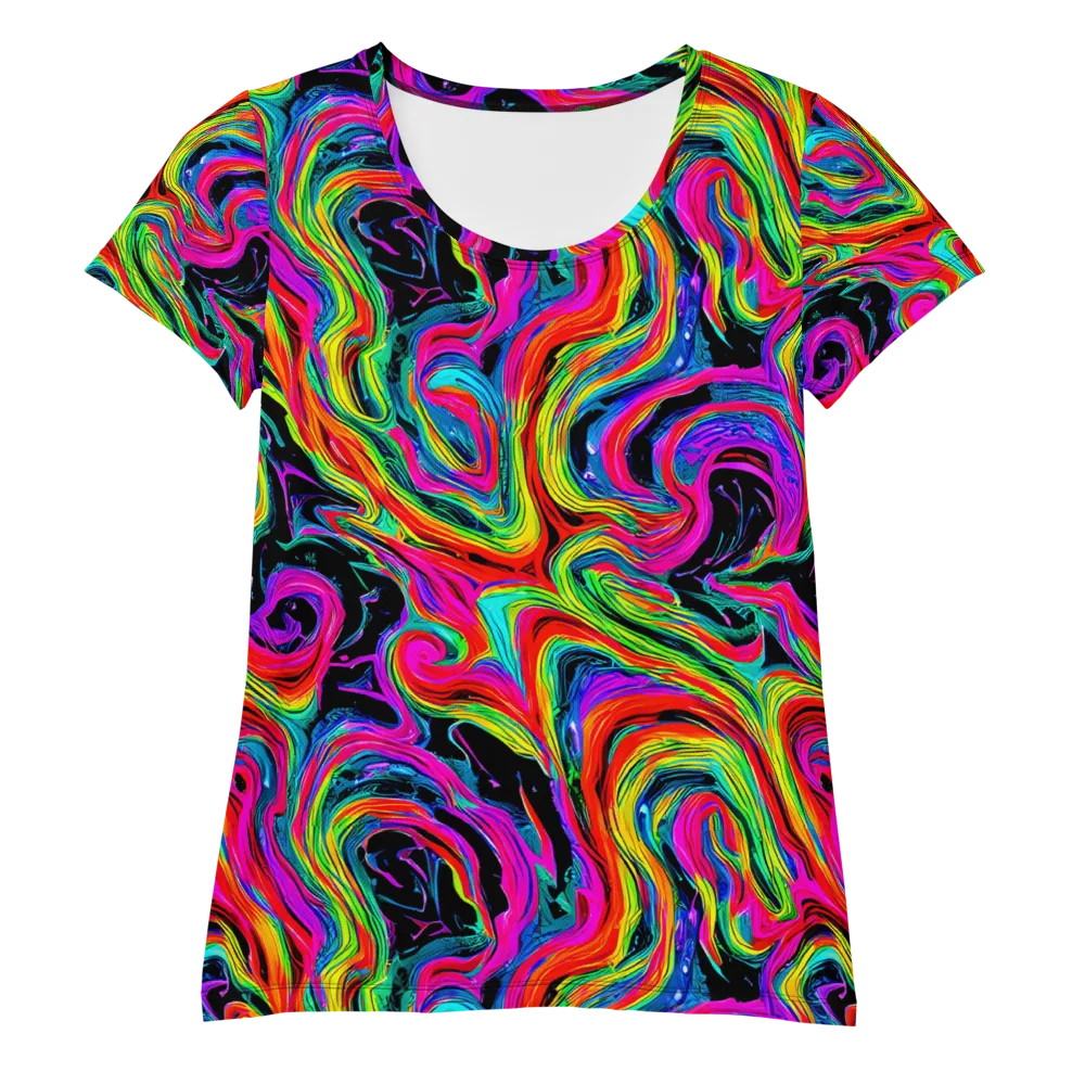 Fluorescent Current on Women's Athletic T-Shirt — Front