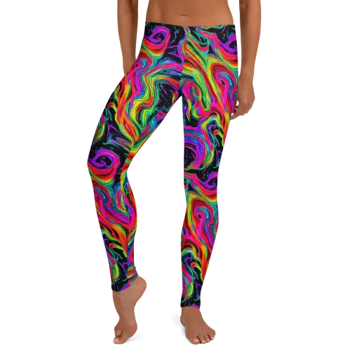 Fluorescent Current on a Leggings