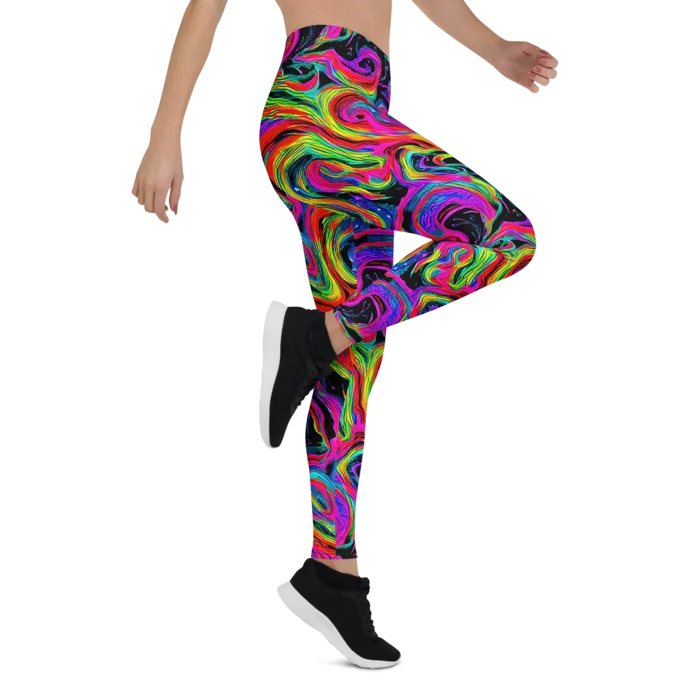 Fluorescent Current on Leggings — Right