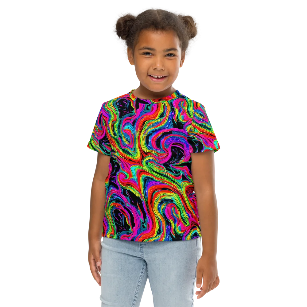 Fluorescent Current on Kids Crew Neck T-Shirt — Front