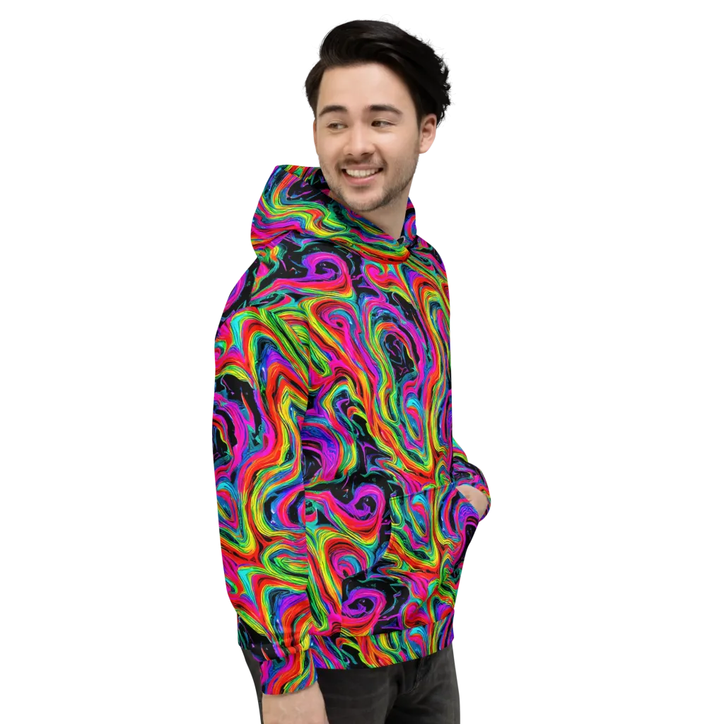 Fluorescent Current on Hoodie — Right