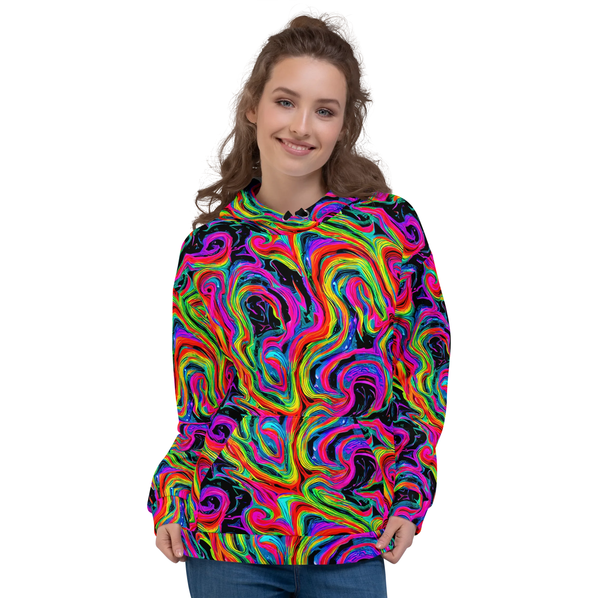 Fluorescent Current on Hoodie — Front