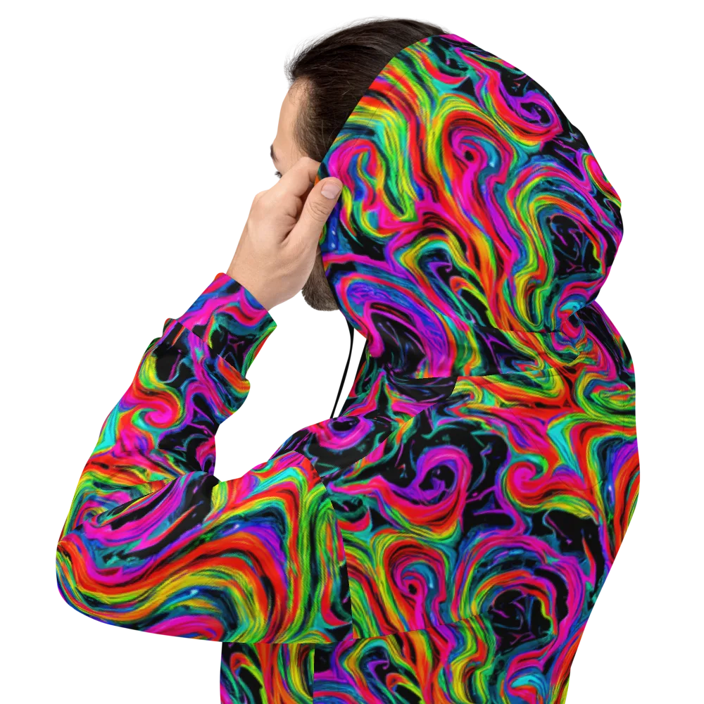 Fluorescent Current on Hoodie — Back