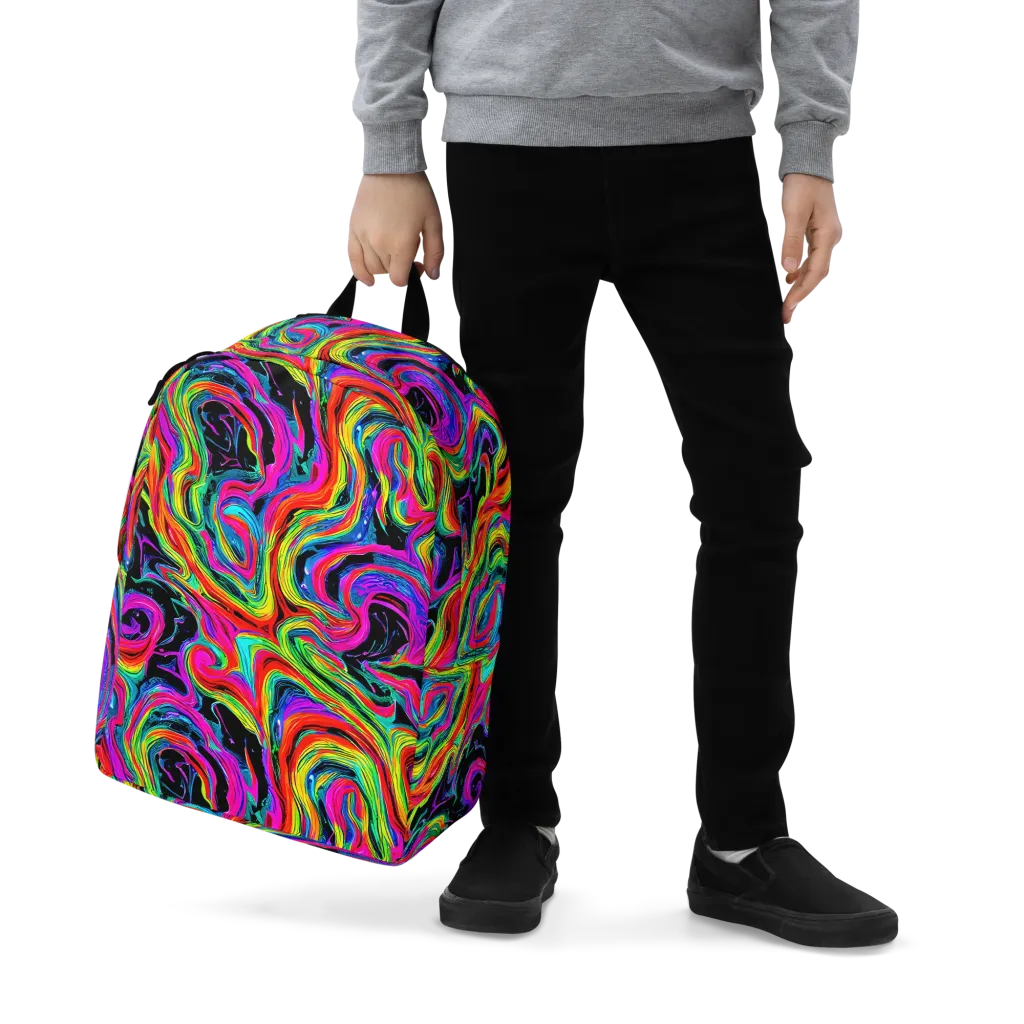 Fluorescent Current on Minimalist Backpack — Zoomed-in