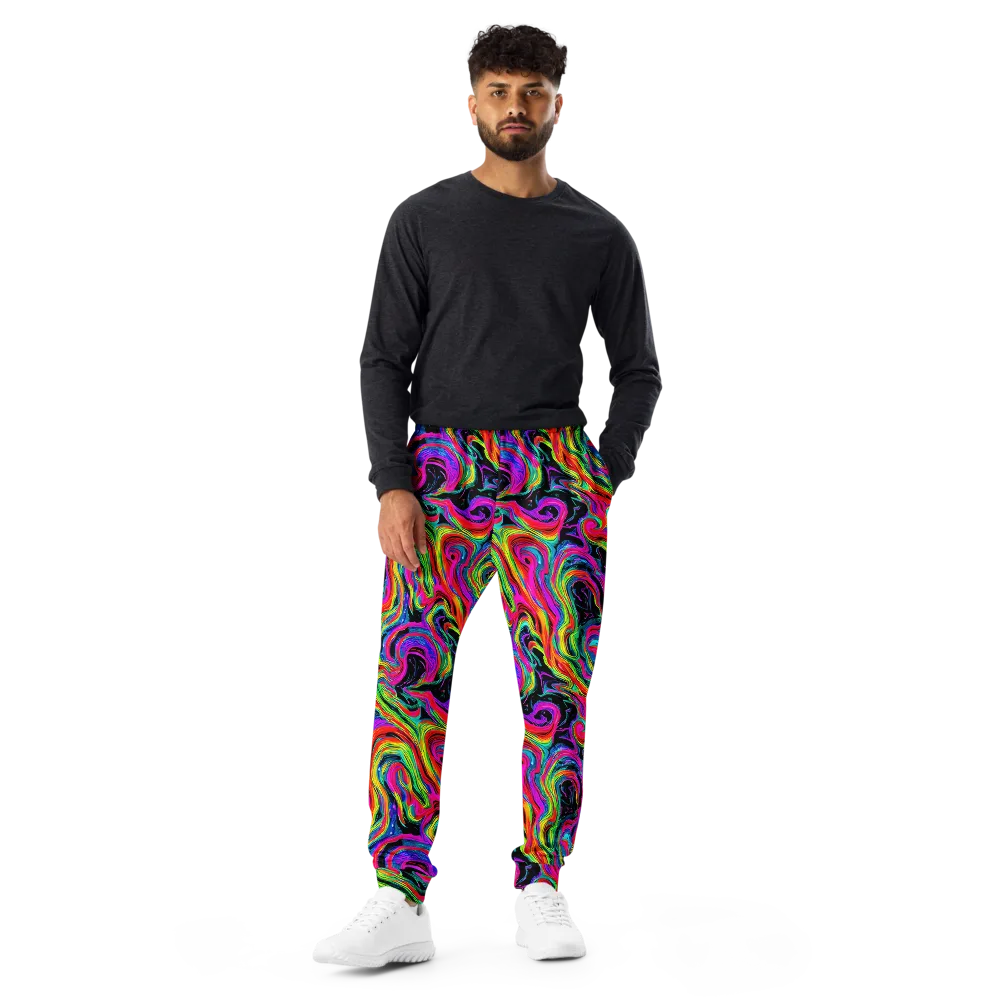 Fluorescent Current on Men's Joggers — Front