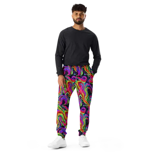 Fluorescent Current on a Men's Joggers