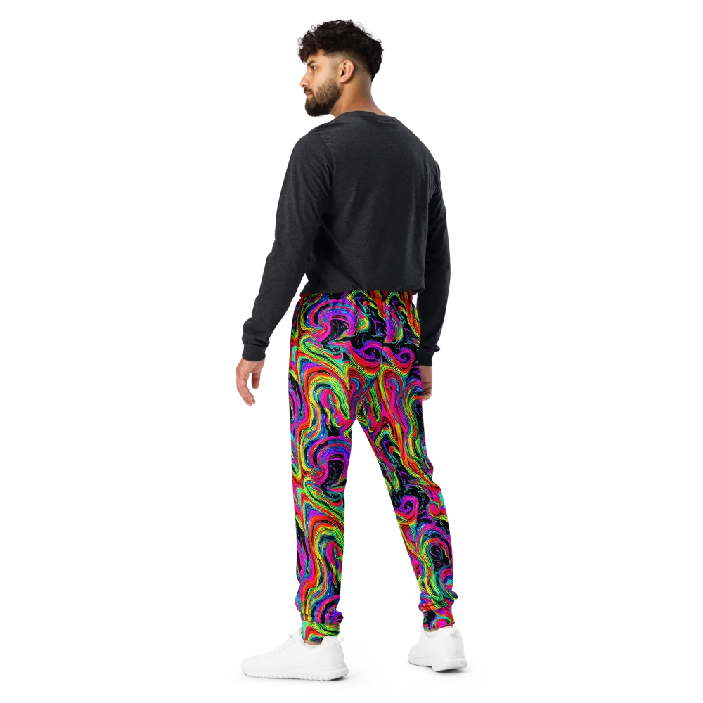 Fluorescent Current on Men's Joggers — Back