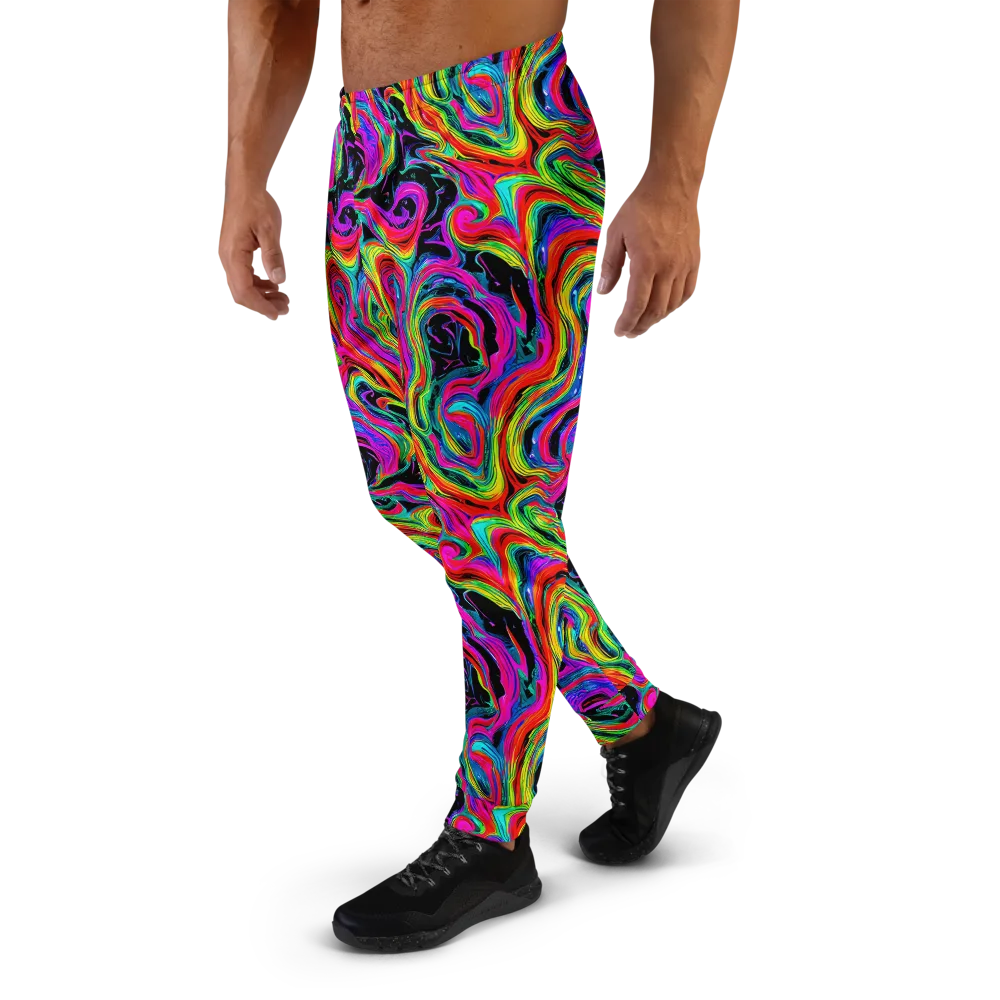 Fluorescent Current on Men's Joggers — Left