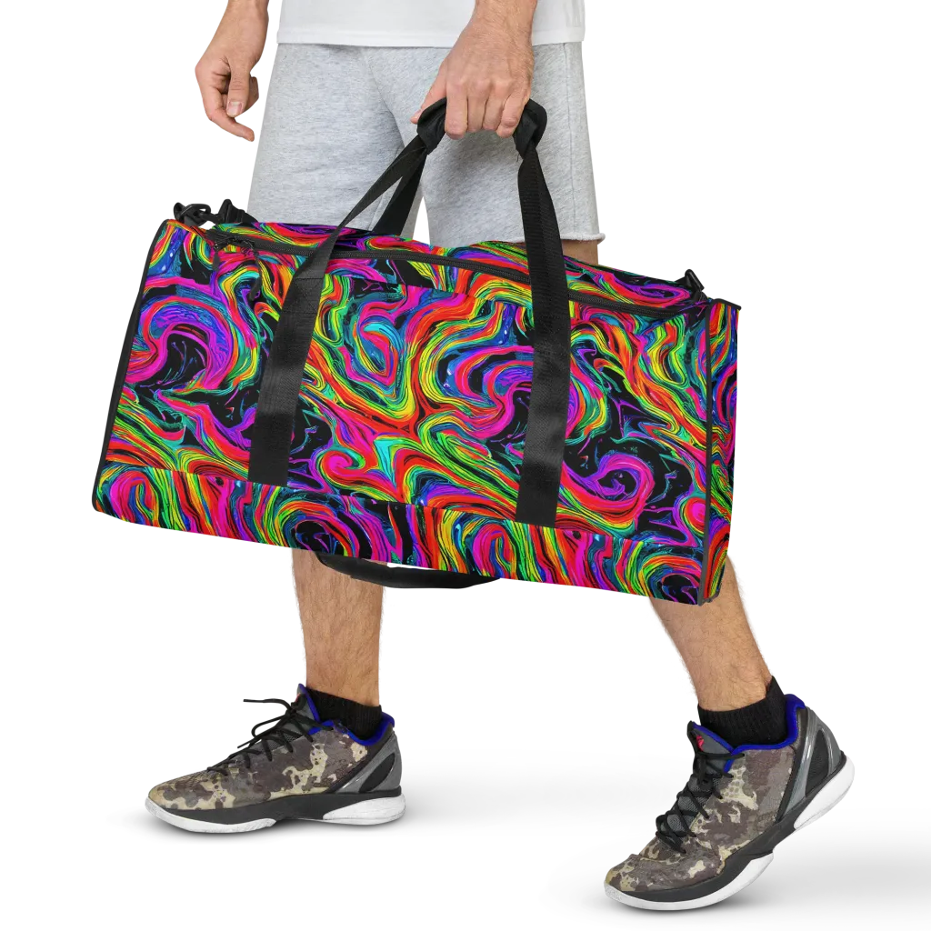 Fluorescent Current on Duffle Bag — Front