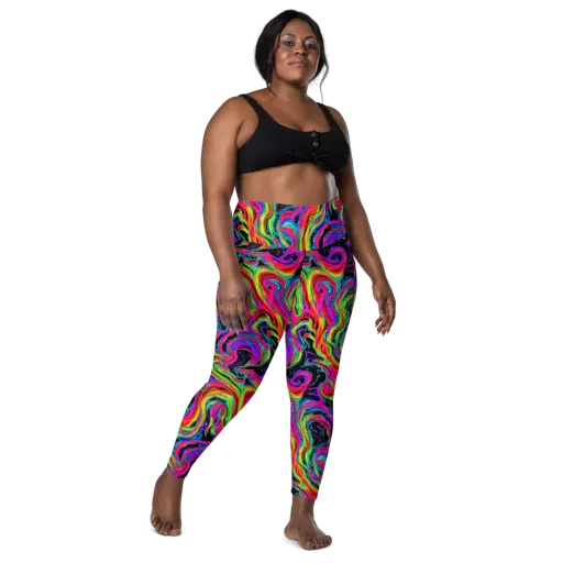 Fluorescent Current on a Leggings with Pockets