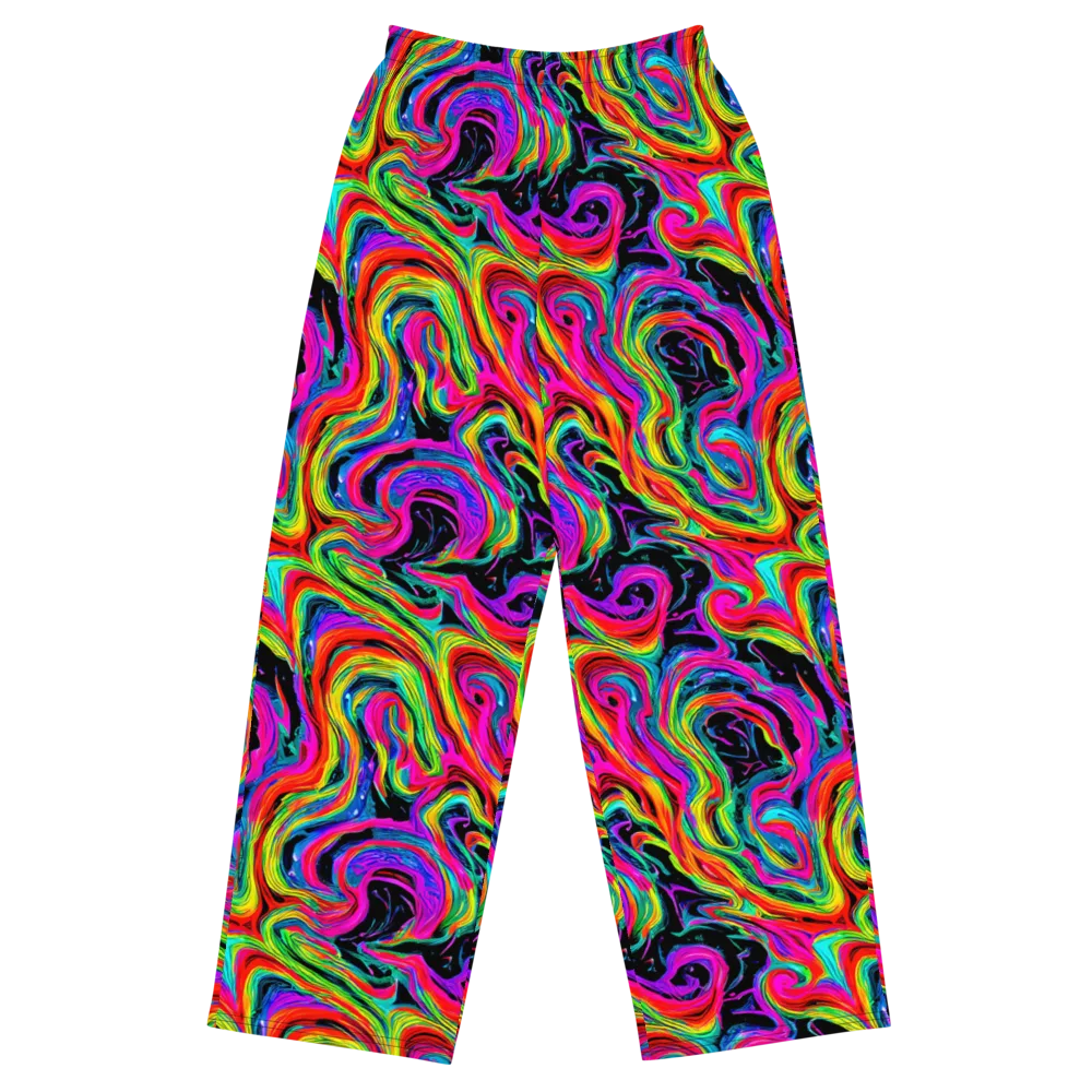 Fluorescent Current on Wide-Leg Pants — Front