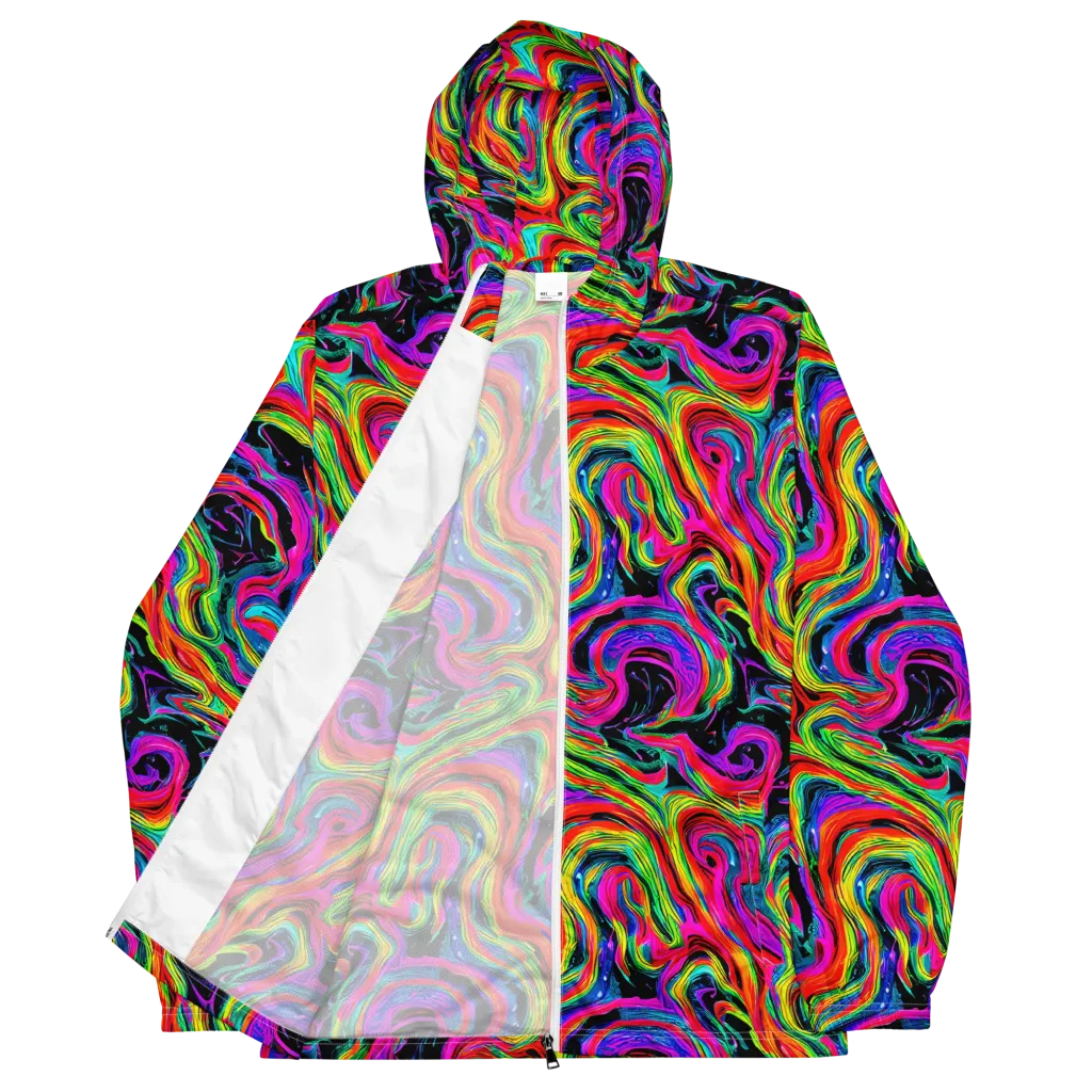 Fluorescent Current on Men's Windbreaker — Front