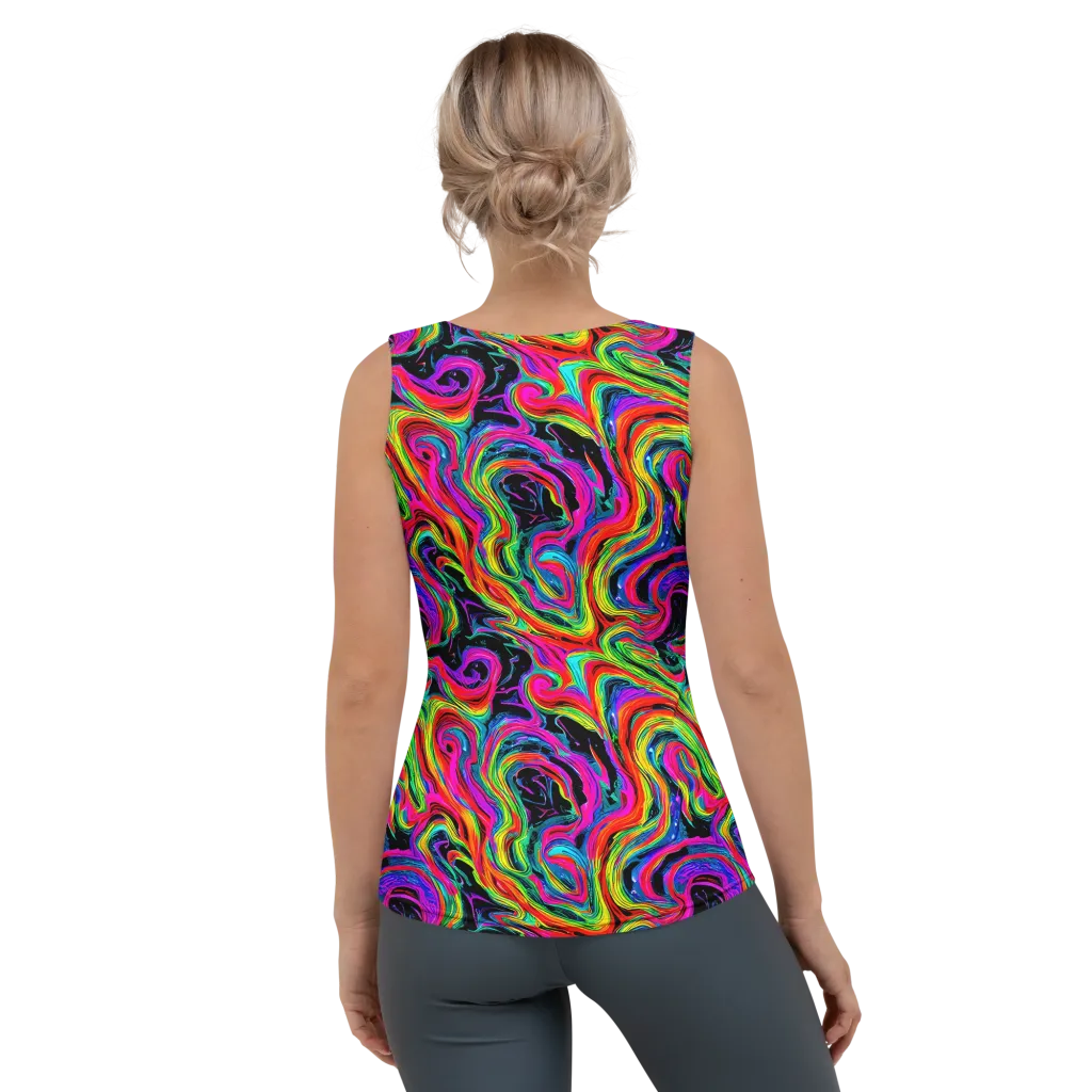 Fluorescent Current on Women's Tank Top — Back
