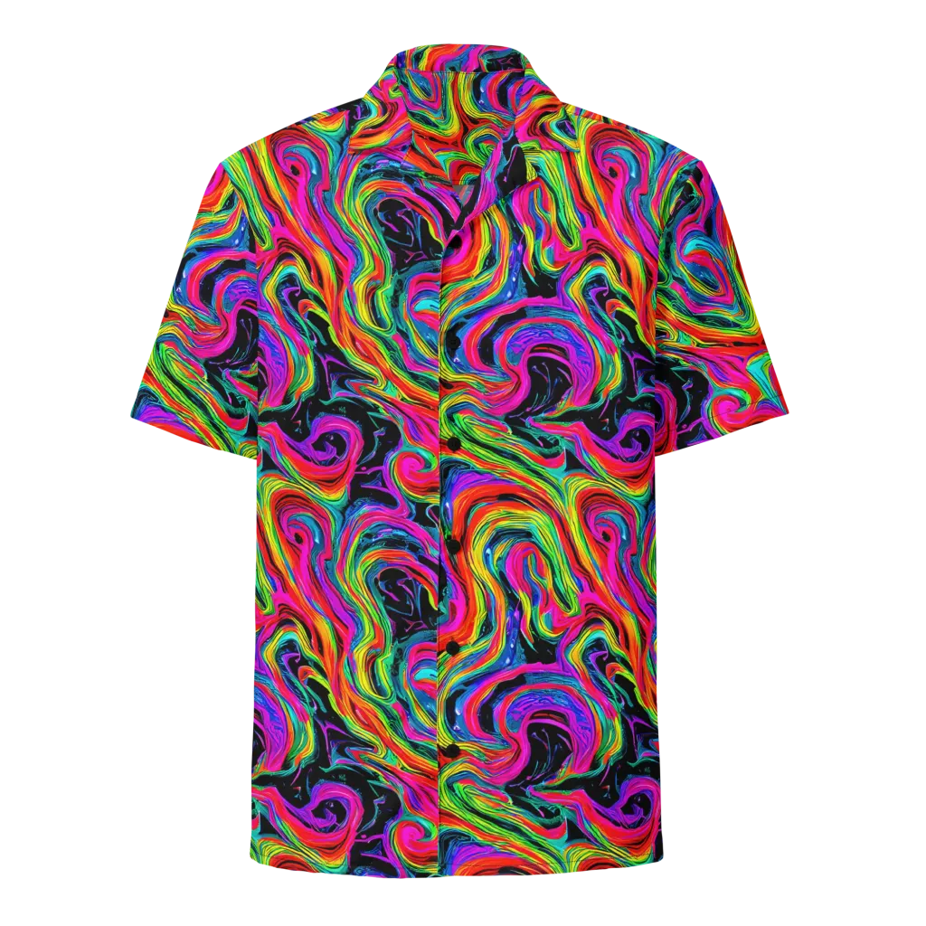 Fluorescent Current on Button Shirt — Front