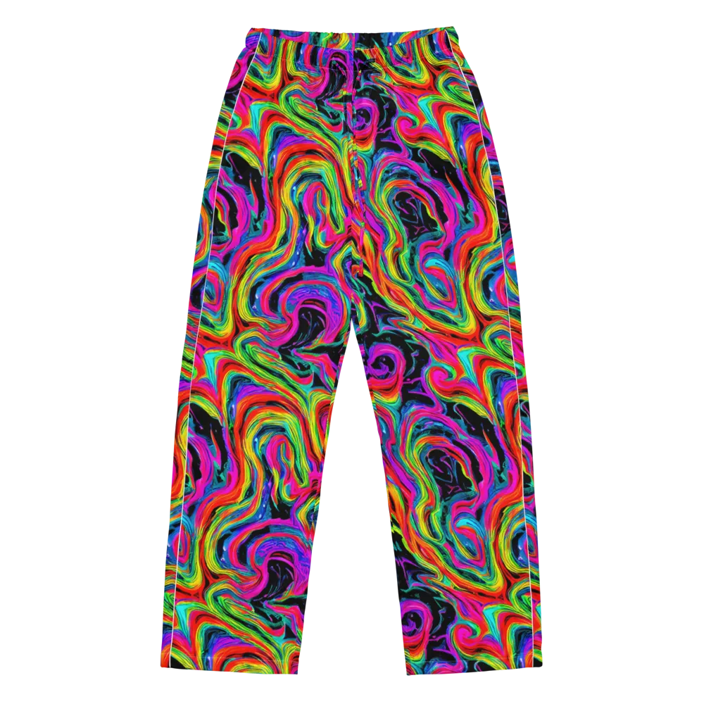 Fluorescent Current on Women's Pajama Pants — Front