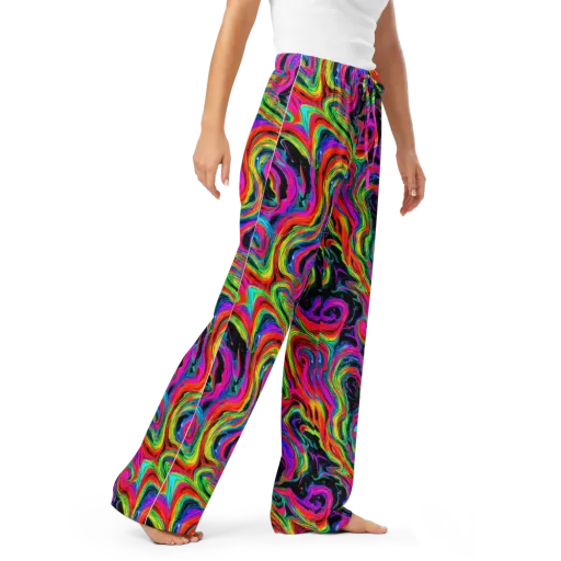 Fluorescent Current on a Women's Pajama Pants