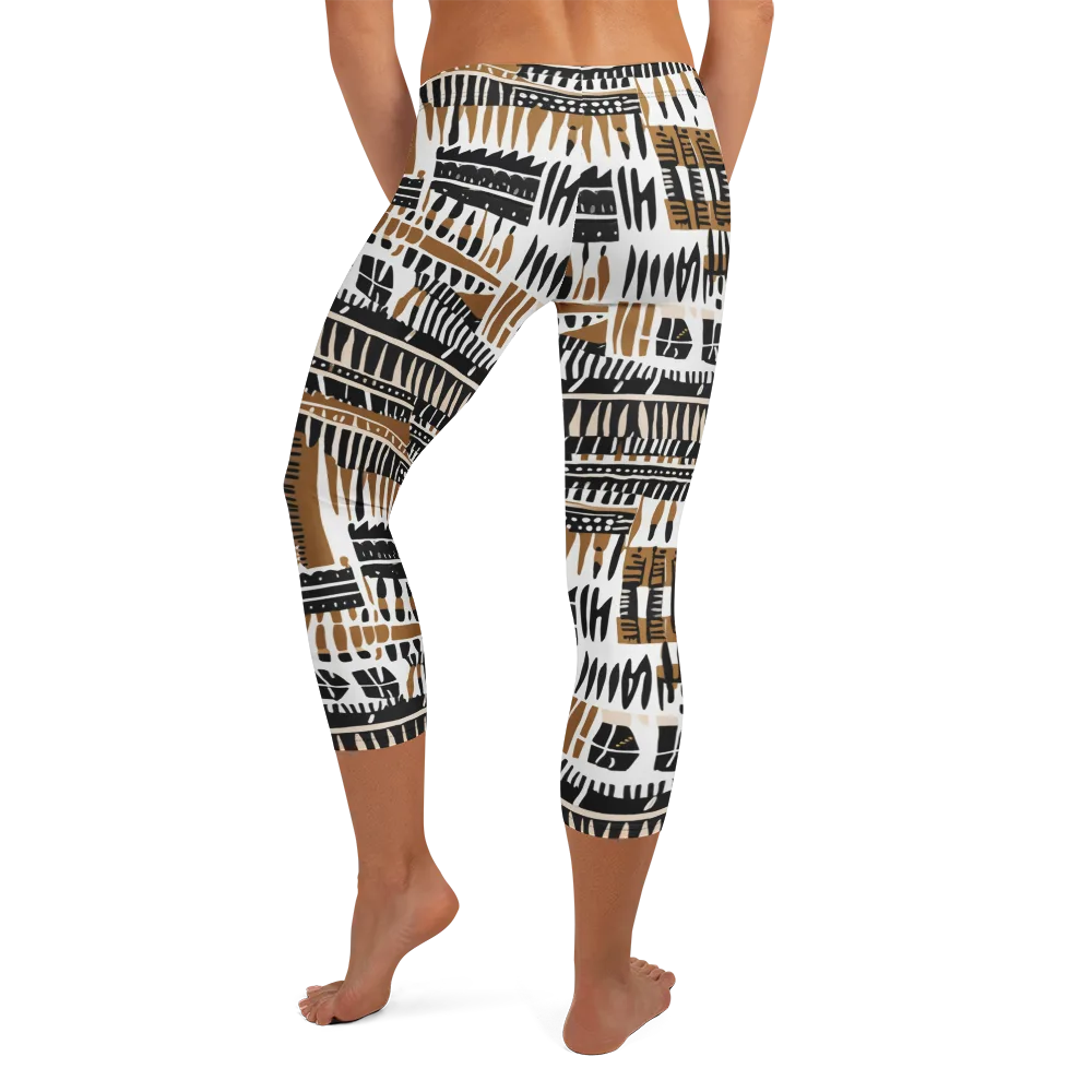Desert Keys on Capri Leggings — Back